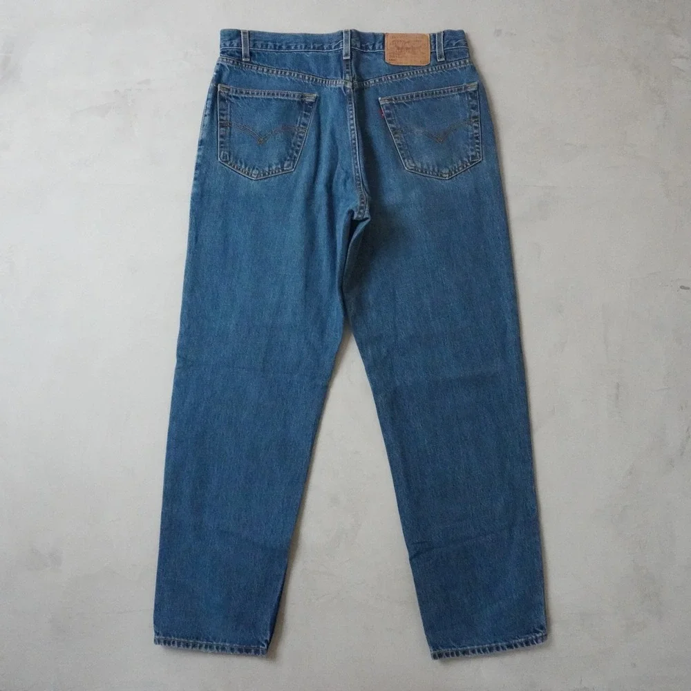 Vintage Levis 550 Relaxed Fit Jeans 36x32 Mens 90s Blue Tapered Leg Denim
